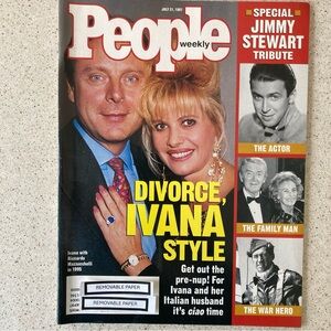 Ivana Trump Jimmy Stewart Tribute People Magazine July 21 1997 - Address Label